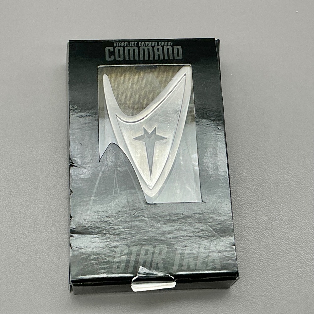 Star Trek Badge Unisex Silver Tone Starfleet Division Command Cosplay Pin 2"